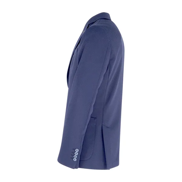 Havana & Co - Giacca blu monopetto in jersey di cotone per uomo | h2396j 2
