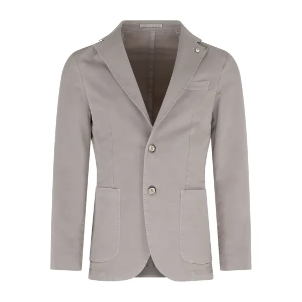 L.B.M. 1911 - Giacca beige monopetto in cotone slavato decostruita e sfoderata