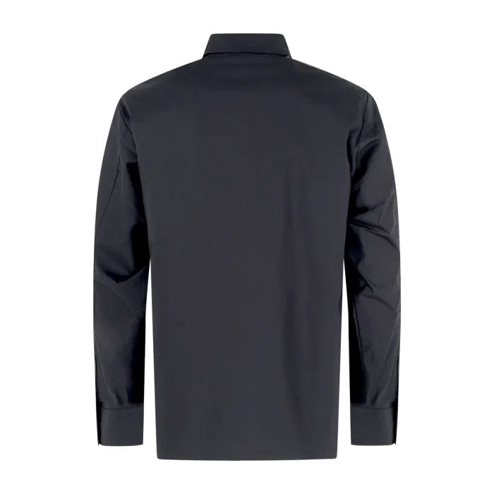 Richmond X - Camicia nera Baiusu con ricamo logo sul taschino per uomo |
