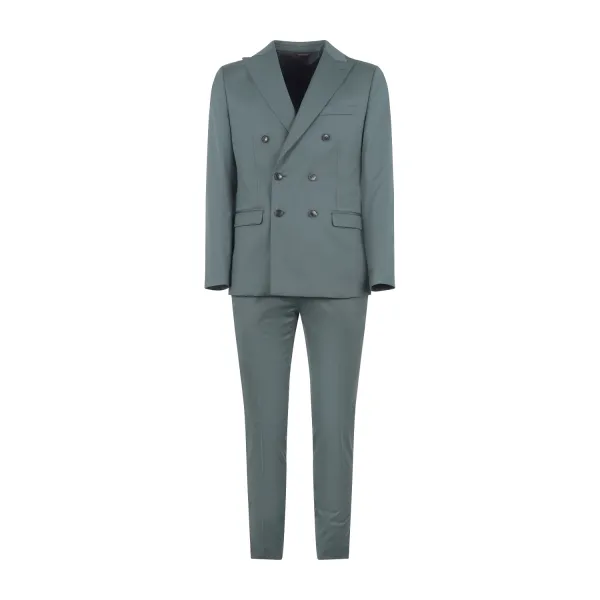 Ungaro Paris - Abito completo verde doppiopetto in tessuto "Vitale Barberis