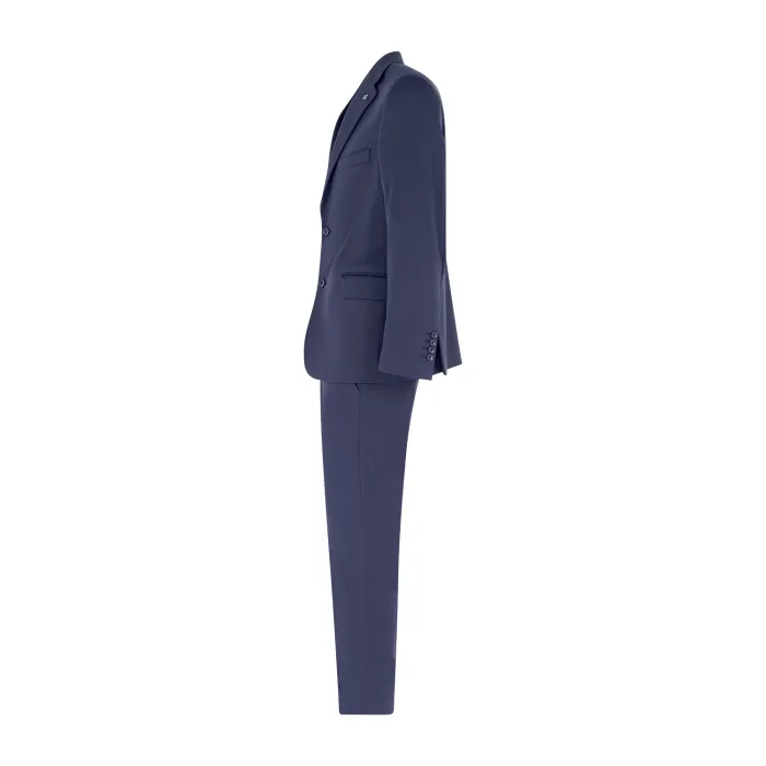 Alessandro Gilles - Abito blu monopetto in jersey di cotone Drop4 per uomo |