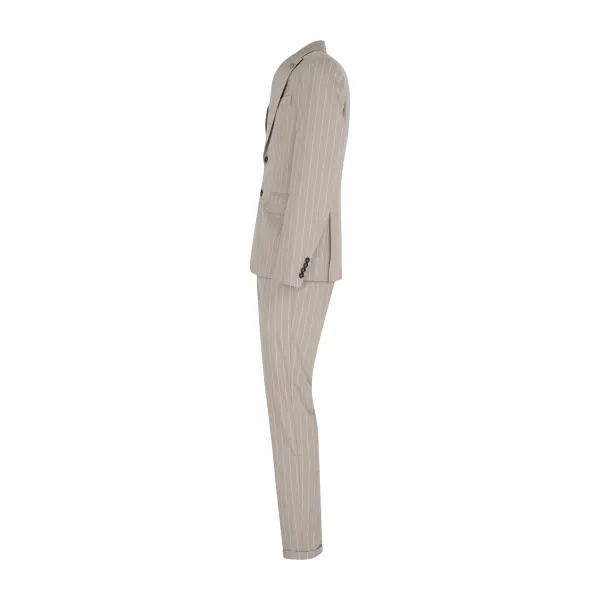 Officina36 - Abito beige monopetto fantasia gessato per uomo | 0151200189 beige 2