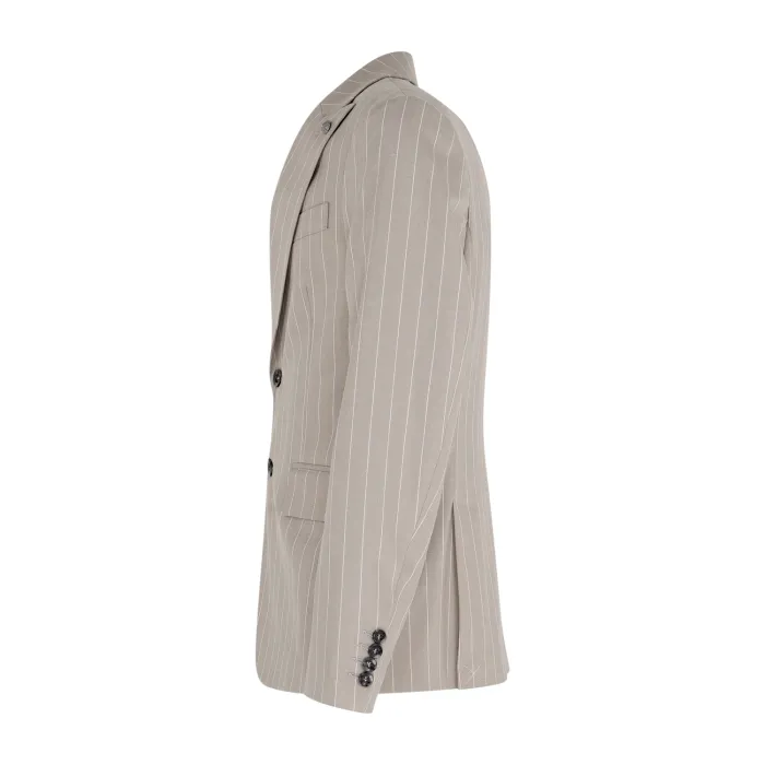 Officina36 - Abito beige monopetto fantasia gessato per uomo | 0151200189 beige