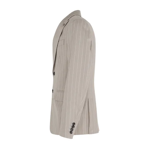 Officina36 - Abito beige monopetto fantasia gessato per uomo | 0151200189 beige