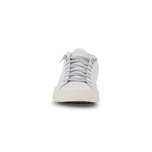 P448 - Sneakers bianche in pelle con logo traforato per uomo | cojohn