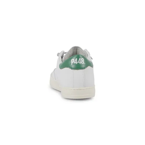 P448 - Sneakers bianche in pelle con logo traforato per uomo | cojohn