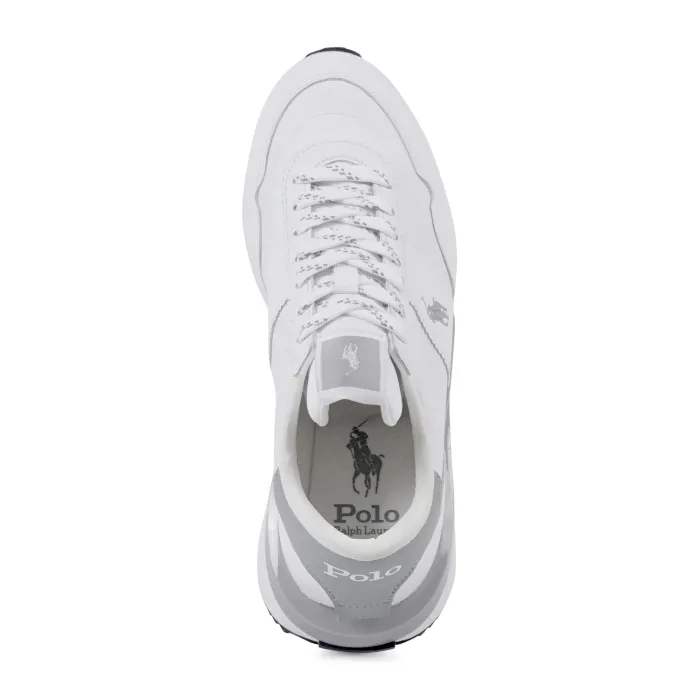 Polo Ralph Lauren - Sneakers bianca Train in pelle con patch logo per uomo |