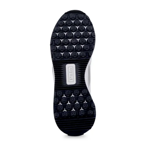 Polo Ralph Lauren - Sneakers bianca Train in pelle con patch logo per uomo |