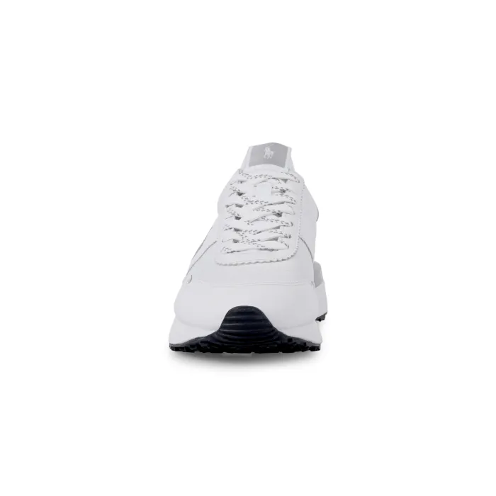 Polo Ralph Lauren - Sneakers bianca Train in pelle con patch logo per uomo |