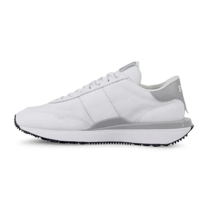Polo Ralph Lauren - Sneakers bianca Train in pelle con patch logo per uomo |