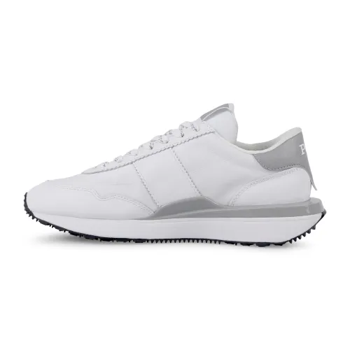 Polo Ralph Lauren - Sneakers bianca Train in pelle con patch logo per uomo |
