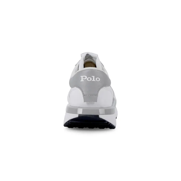 Polo Ralph Lauren - Sneakers bianca Train in pelle con patch logo per uomo |