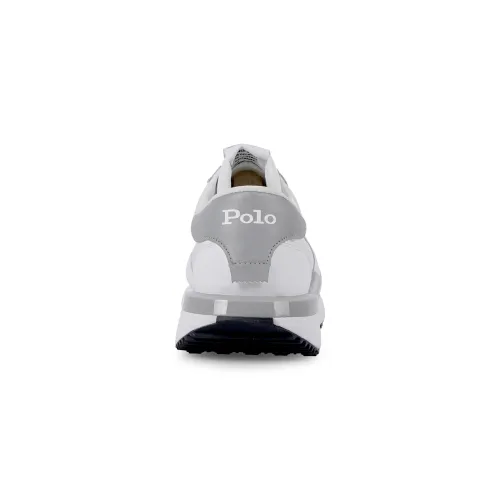 Polo Ralph Lauren - Sneakers bianca Train in pelle con patch logo per uomo |