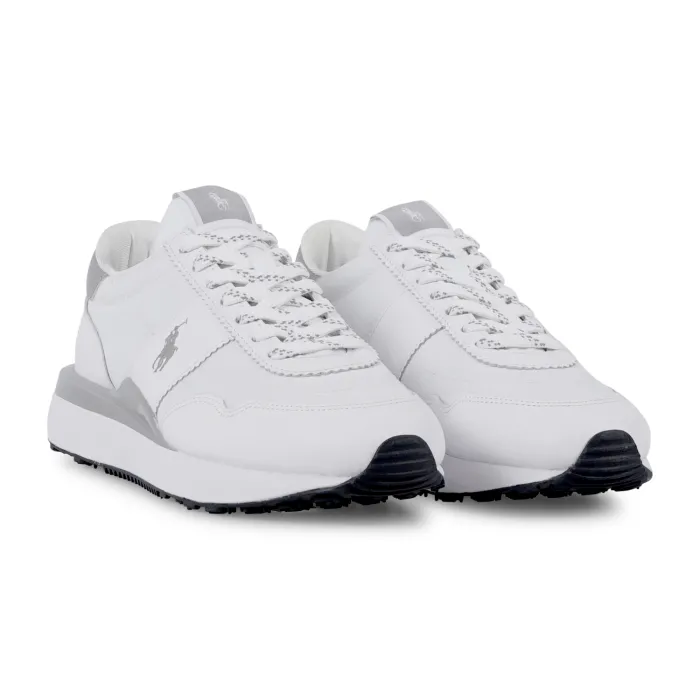 Polo Ralph Lauren - Sneakers bianca Train in pelle con patch logo per uomo |