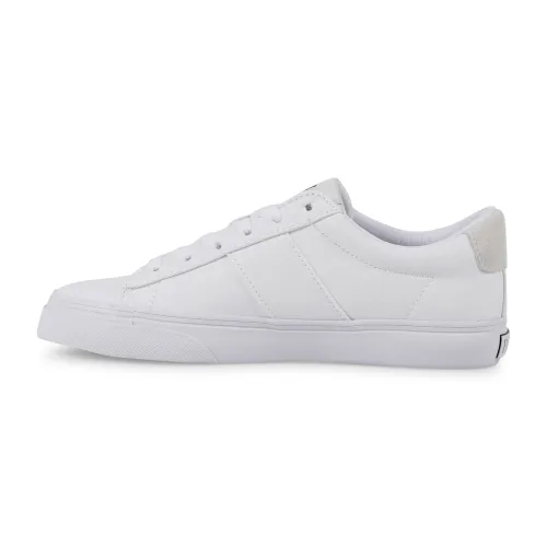 Polo Ralph Lauren - Sneakers bianca Sayer in cotone con patch logo per uomo |