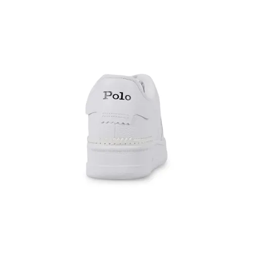Polo Ralph Lauren - Sneakers bianca Masters court in pelle con patch logo per