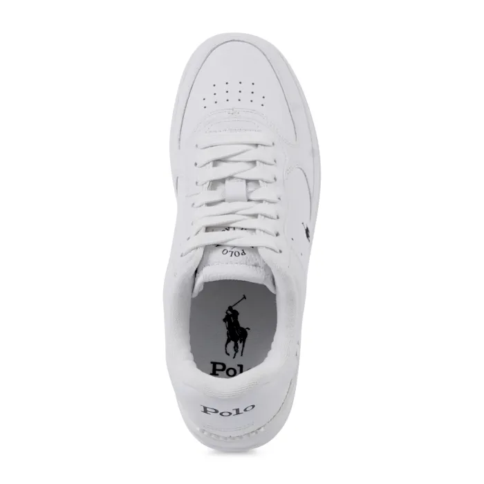 Polo Ralph Lauren - Sneakers bianca Masters court in pelle con patch logo per