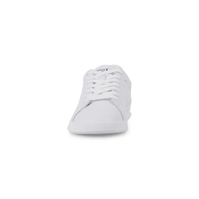 Polo Ralph Lauren - Sneakers bianca Heritage Court in pelle con patch logo per