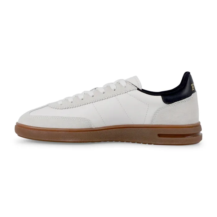 Polo Ralph Lauren - Sneakers bianca Bedford in pelle e camoscio con patch logo
