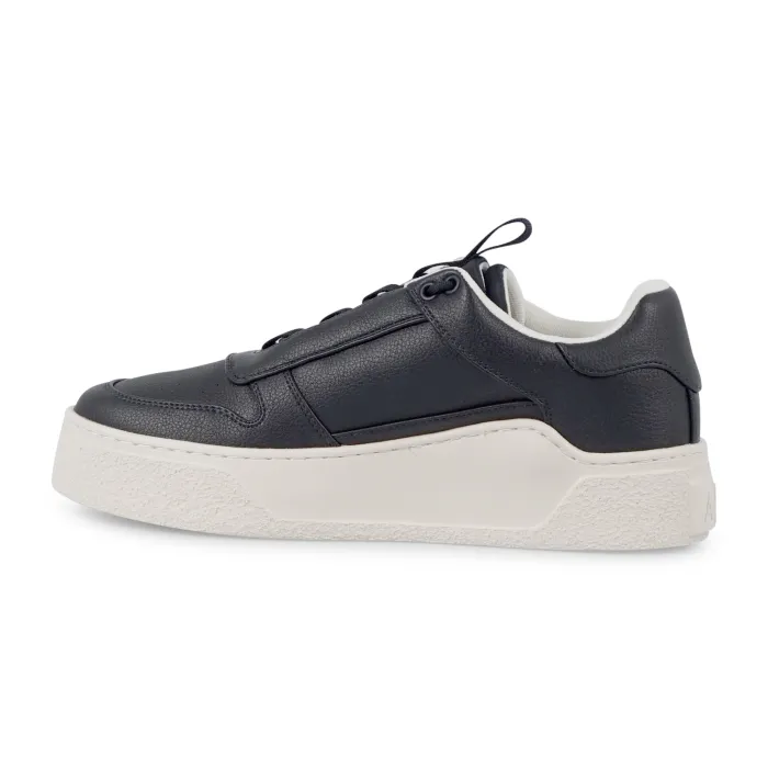 Armani Exchange - Sneakers blu in pelle con para gommata alta per uomo | xux244