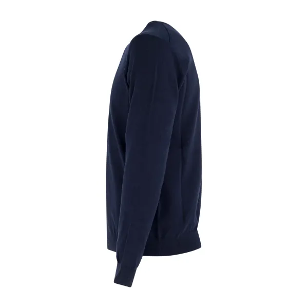 +39 Masq - Maglione girocollo blu manica lunga in cotone per uomo | m5425-1000 2