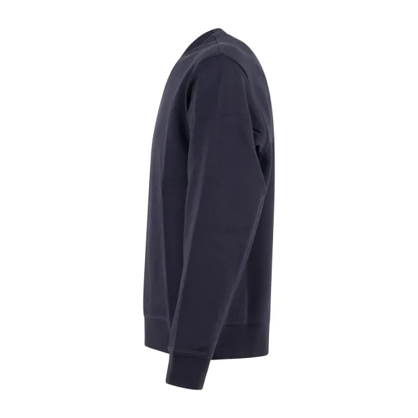 Armani Exchange - Felpa blu girocollo con logo ricamato sul fronte per uomo | 2