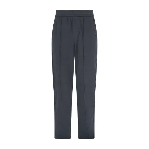 Armani Exchange - Pantalone tuta blu con bande logate laterali tono su tono per