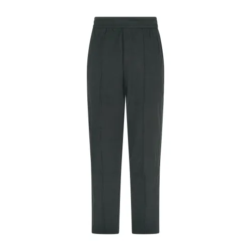 Armani Exchange - Pantalone tuta blu con bande logate laterali tono su tono per