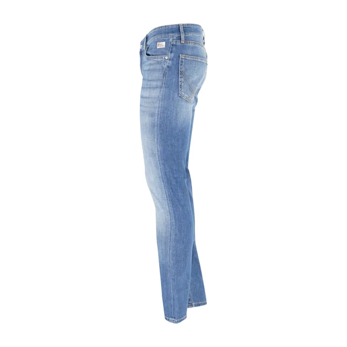 Roy Roger's - Jeans denim chiaro 5 tasche slim fit per uomo | rru075d1412849
