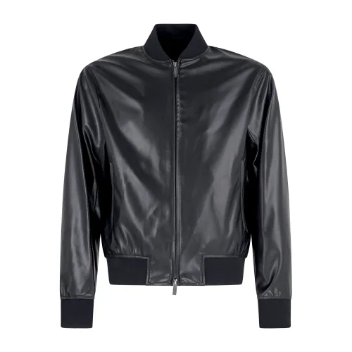 Armani Exchange - Giubbotto nero stile bomber in ecopelle per uomo | xm001241