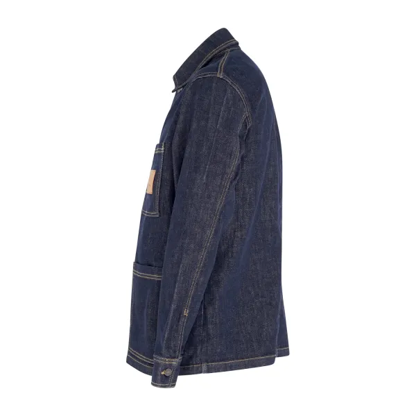 Armani Exchange - Giubbotto in jeans denim scuro con patch logo per uomo | 2