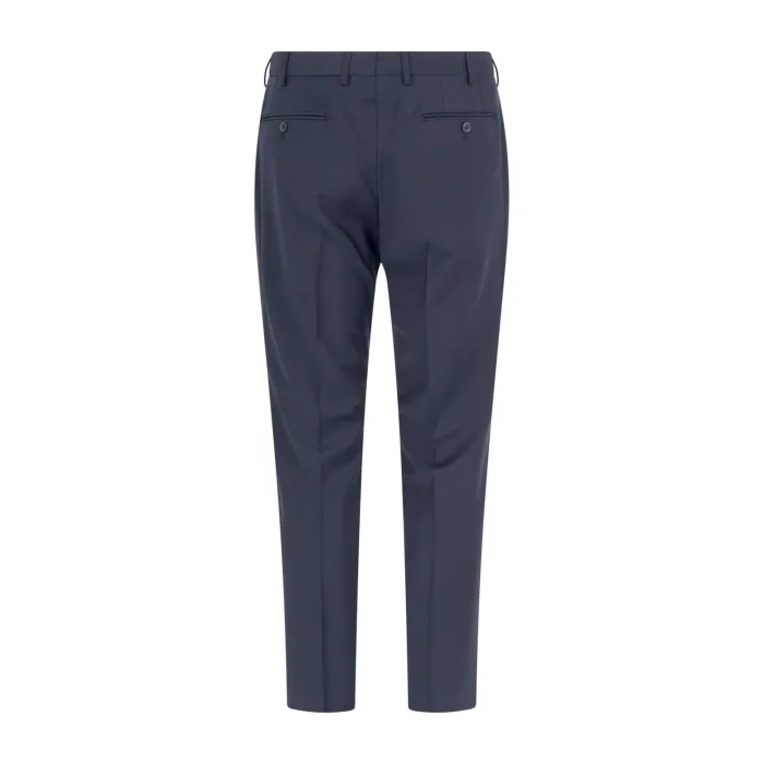 Sartoria Latorre - Abito blu monopetto sfoderato in lana vergine tecnica DR8