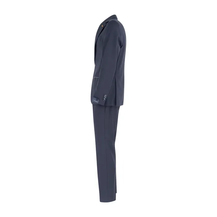 Sartoria Latorre - Abito blu monopetto sfoderato in lana vergine tecnica DR8