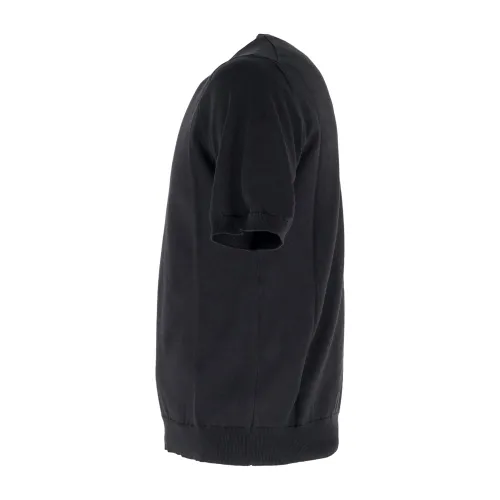 +39 Masq - T-shirt nero manica corta in maglia di cotone per uomo | m5425-1002