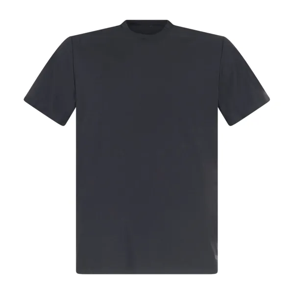 Unity - T-shirt nera in tessuto tecnico con patch logo gommato per uomo |