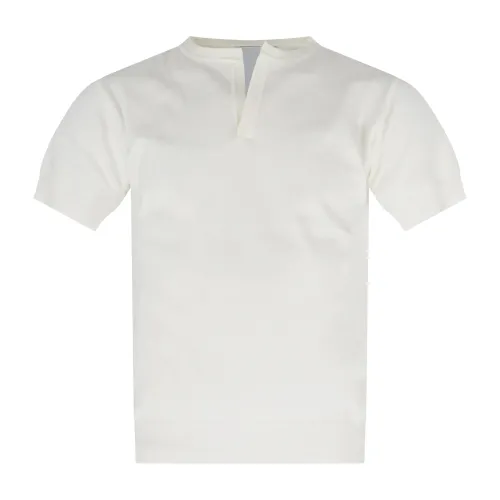 Marsem - T-shirt bianca manica corta in maglia di viscosa per uomo | mrsm165