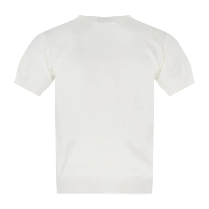 Marsem - T-shirt bianca manica corta in maglia di viscosa per uomo | mrsm165