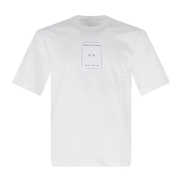 Armani Exchange - T-shirt bianca con patch logo sul fronte per uomo | xm000570