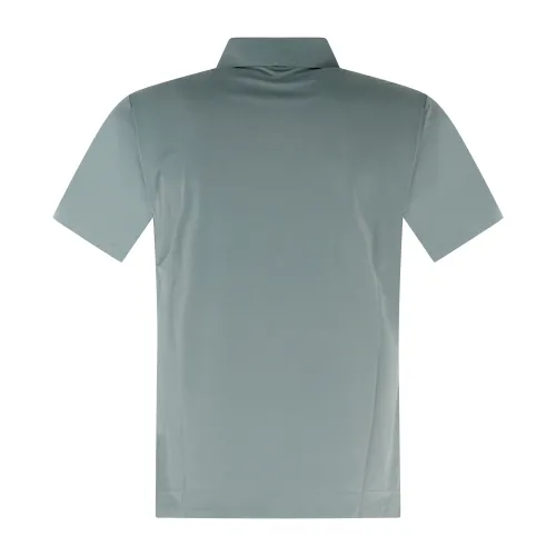 DUNO - Polo verde in tessuto tecnico con logo termosaldato per uomo | turbo