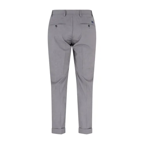 Barbati - Pantalone grigio Gregory in misto lana con pence e coulisse per uomo