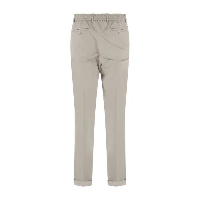 Briglia 1949 - Pantalone beige in tessuto tecnico con chiusura con lacci per