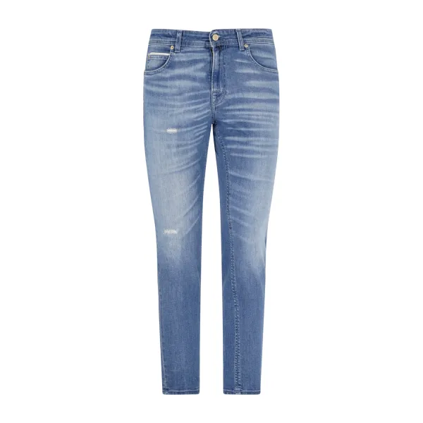 Briglia 1949 - Jeans denim medio Ribot-c con abrasioni slim fit per uomo |