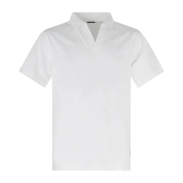 Armani Exchange - Polo bianca maniche corte senza bottoni per uomo | xm000492
