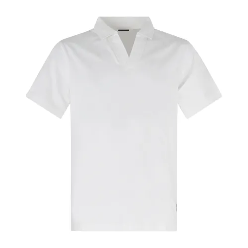 Armani Exchange - Polo bianca maniche corte senza bottoni per uomo | xm000492