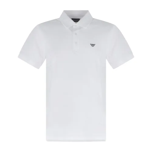 Emporio Armani - Polo bianca manica corta con logo ricamato per uomo | em001380