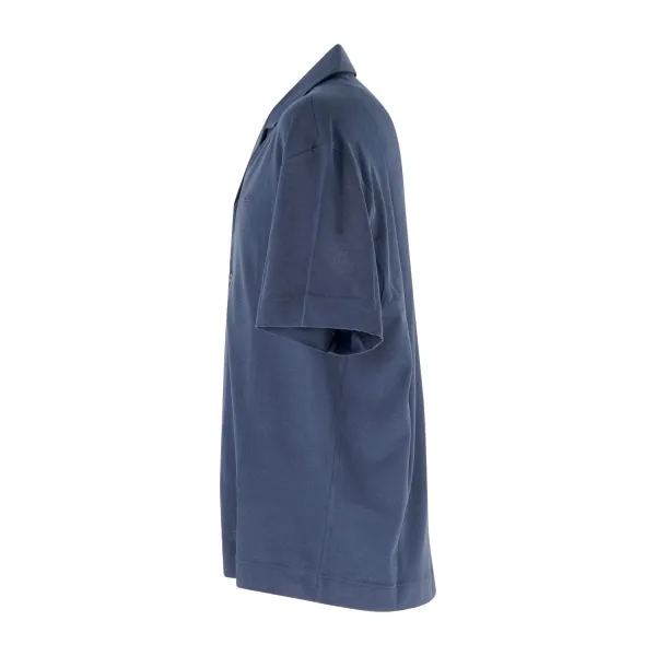 Emporio Armani - Camicia blu a manica corta effetto goffrato per uomo | 2