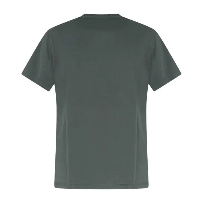 Armani Exchange - T-shirt verde con stampa logo gommato sul petto per uomo |