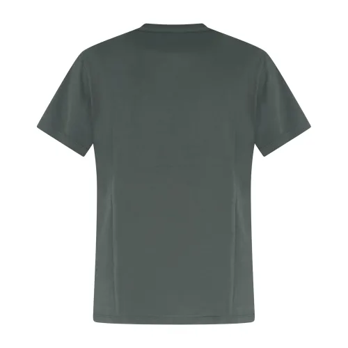 Armani Exchange - T-shirt verde con stampa logo gommato sul petto per uomo |