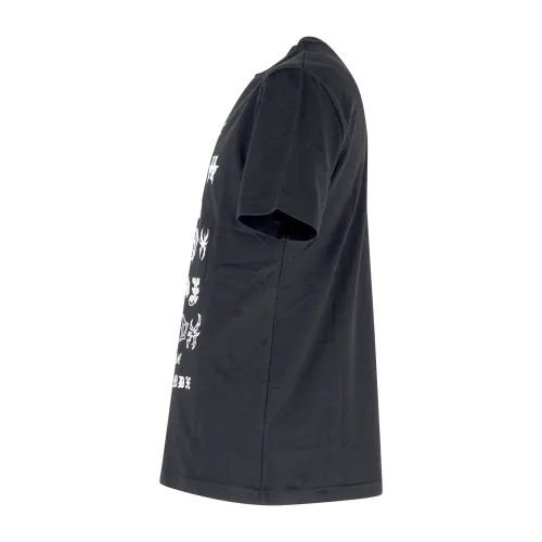 Richmond X - T-shirt nera girocollo Zaclia con stampa logo sul fronte per uomo