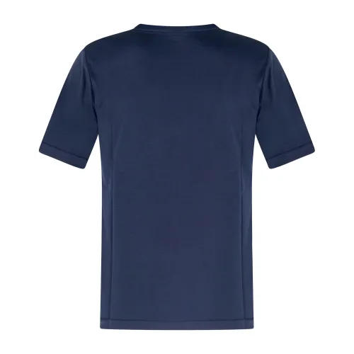 Officina36 - T-shirt blu manica corta in Tencel per uomo | cupf29 blu